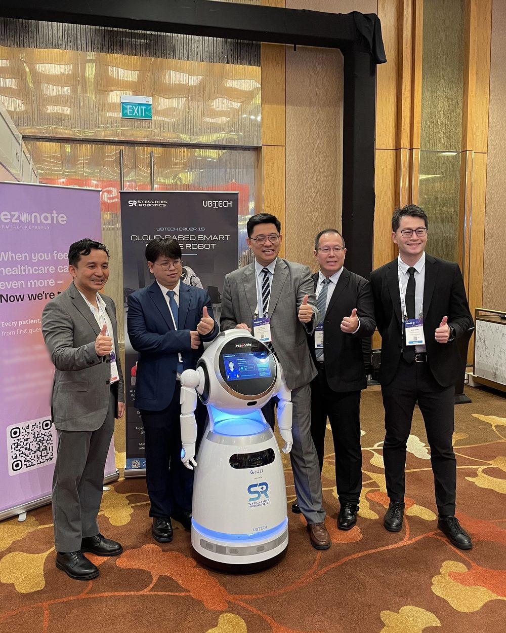 Rezonate and Stellaris Robotics teams with the Nurse Kira robot at HIMSS APAC 2026